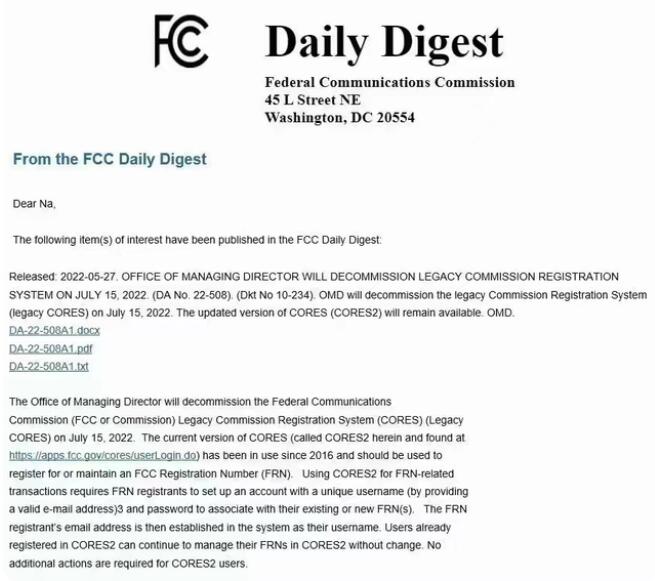 最新：美国FCC更新FRN系统，新CORES2申请的FRN用户8月26日开始要缴纳年费(图3)