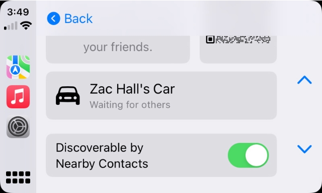 【最新】iOS 17系统苹果CarPlay新增加同播共享功能(图1)