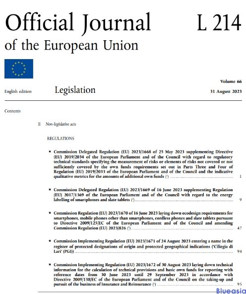 欧盟正式发布关于手机和平板电脑生态设计及能源标签法案(图1)